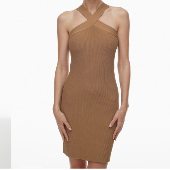 Aritzia Babaton Sculpt Knit Criss Cross Dress - Picture 4 of 8